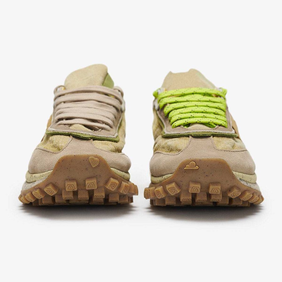 Satorisan Dharma-Leinen | Psychadelisches Khaki Turnschuhe