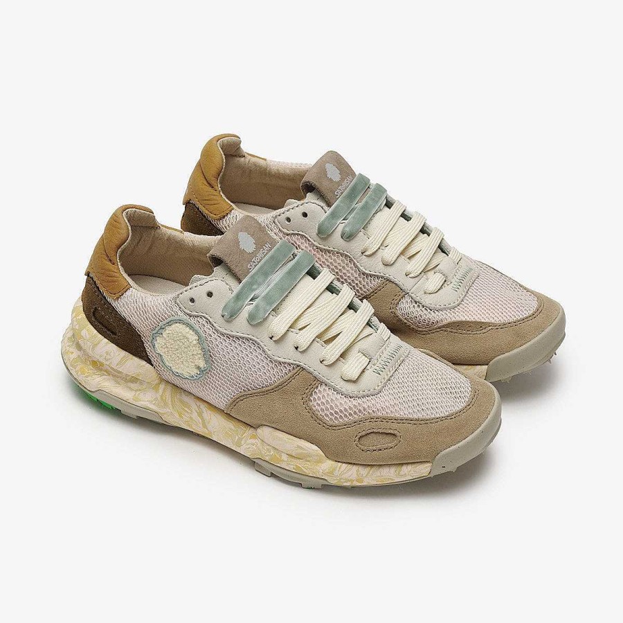 Satorisan Chacrona-Luftstrom | Khaki-Beige Turnschuhe